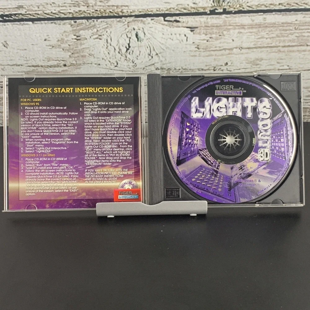 Lights Out 3D By‎ Tiger Interactive Windows/Mac [1996]